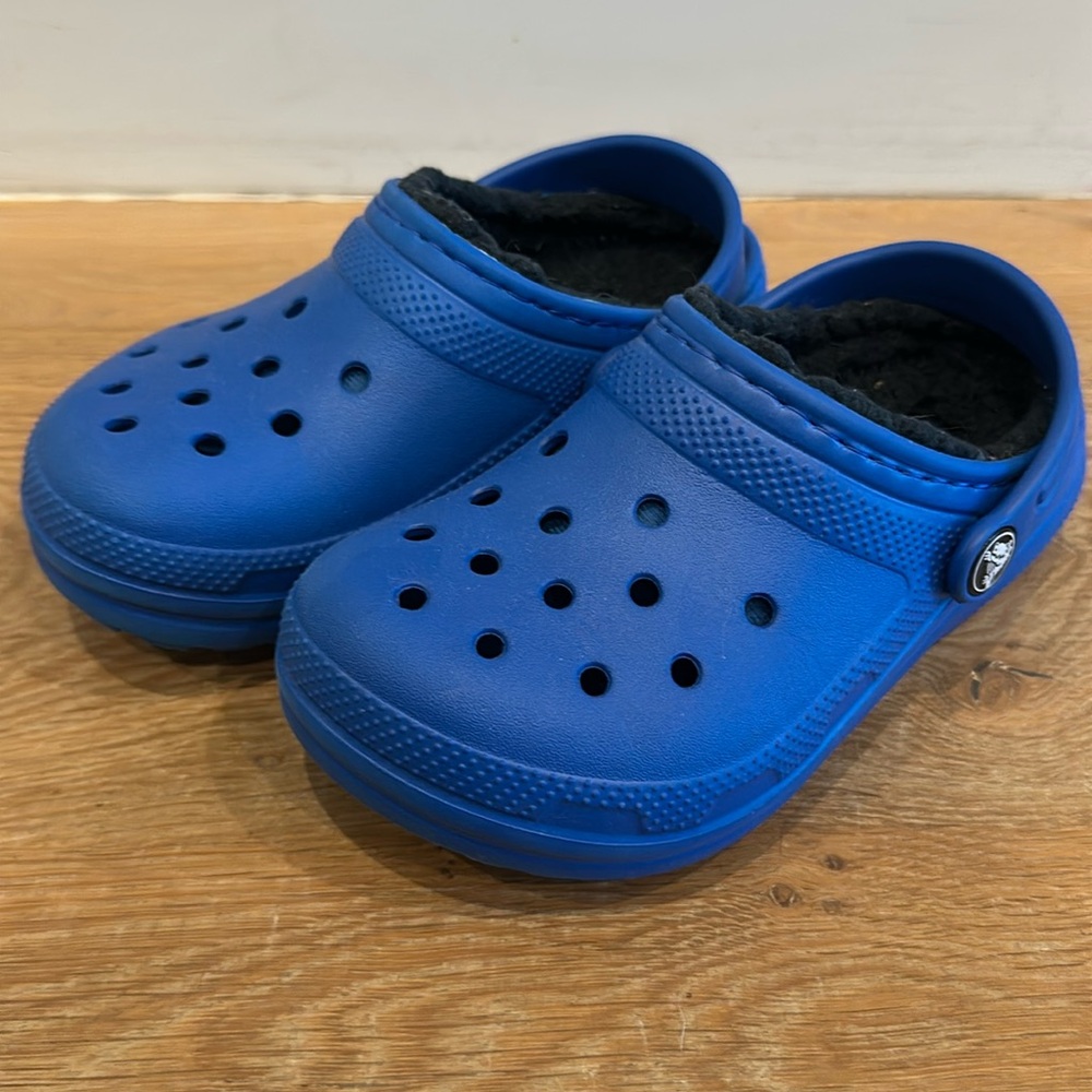 Blue kids crocs
